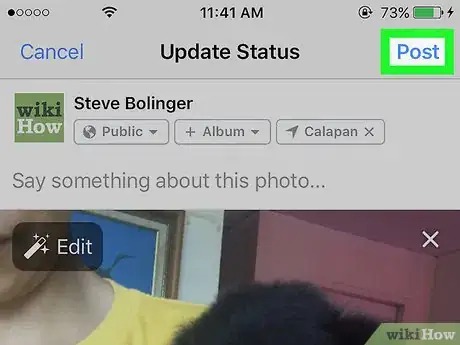 Image titled Add Photos to a Post on Facebook Step 5