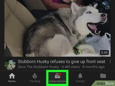 Image titled Unsubscribe to YouTube Channels on iPhone or iPad Step 2