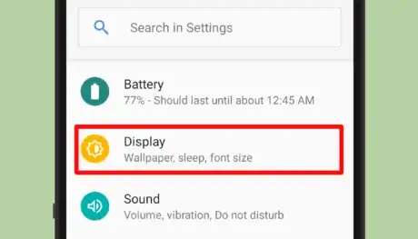 Image titled Android Pie display settings.png