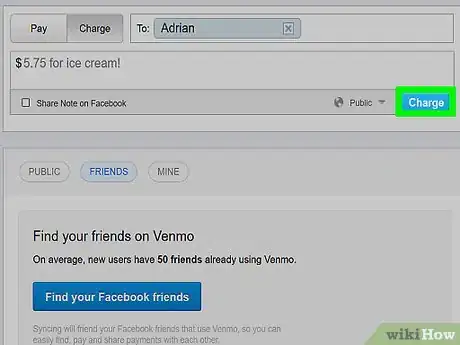 Image titled Request Money on Venmo on a PC or Mac Step 7