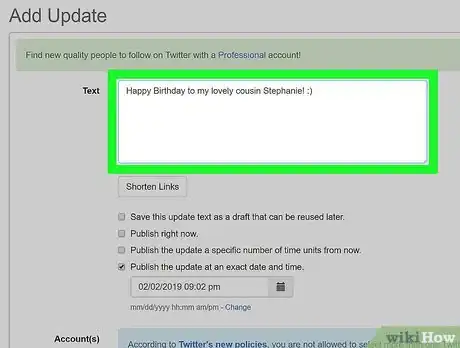 Image titled Schedule Tweets Step 15