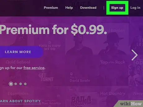 Image titled Create a Spotify Account Without Facebook on a PC or Mac Step 2