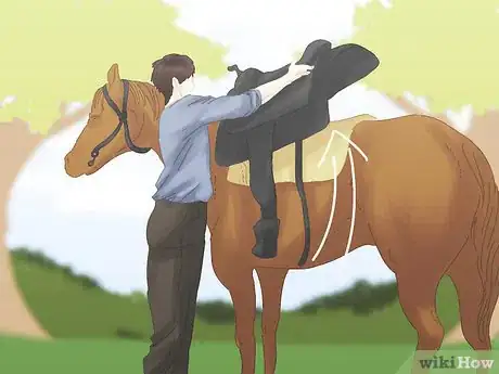 Image titled Tighten Your Horse's Western Girth Step 2
