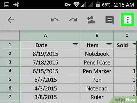 Image titled Use Importrange on Google Sheets on Android Step 3