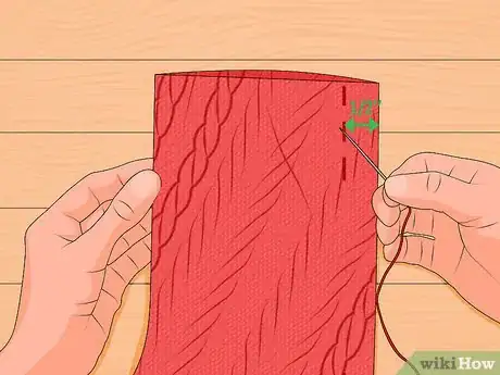 Image titled Make Christmas Stockings from Sweaters Step 8