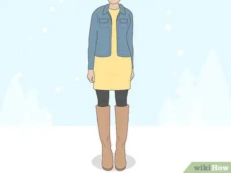Image titled Wear a Denim Jacket in Winter Step 4