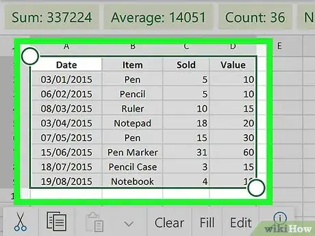 Image titled Create a Stacked Bar Chart in Excel on Android Step 3