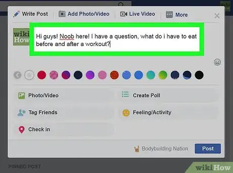 Image titled Post to a Facebook Group on PC or Mac Step 5