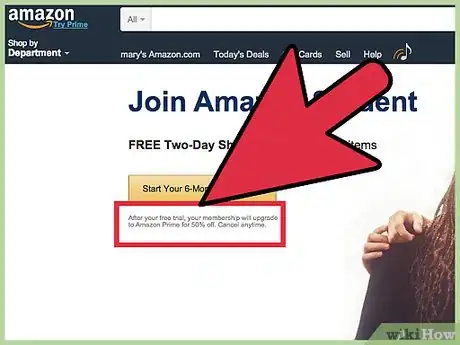 Image titled Sign Up for Free Amazon Prime Student