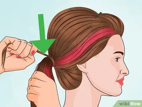 Image titled Color Streak a Ponytail Step 8