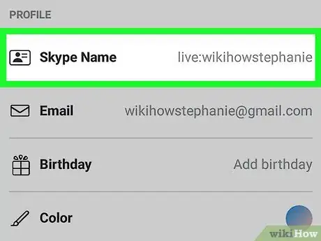 Image titled Find Your Skype ID on Android Step 3