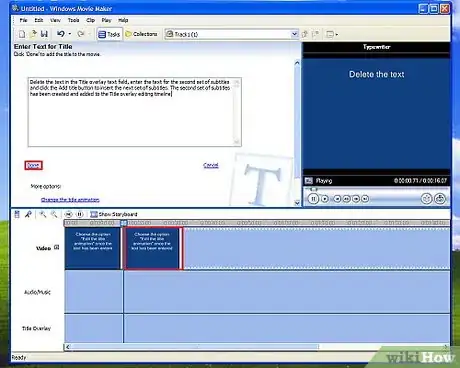 Image titled Add Subtitles to a Movie in Windows Movie Maker Step 7Bullet1