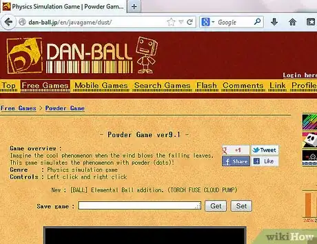 Image titled Play Powder Game and Make Cool Stuff in It Step 1