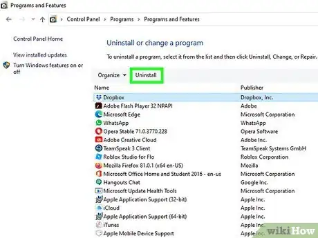Image titled Uninstall Dropbox on Windows 10 Step 4
