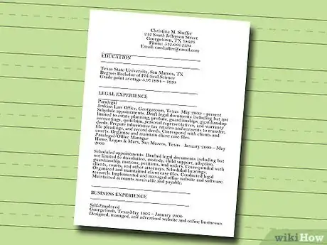 Image titled Make a Resume Step 2