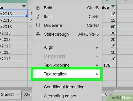 Image titled Rotate Text on Google Sheets on PC or Mac Step 5