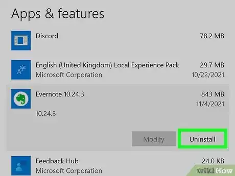 Image titled Uninstall Evernote Step 9
