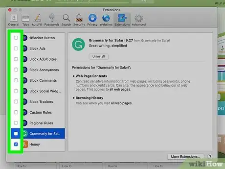 Image titled Disable Safari Extensions on a Mac Step 4