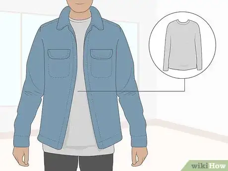 Image titled Wear a Denim Jacket in Winter Step 3