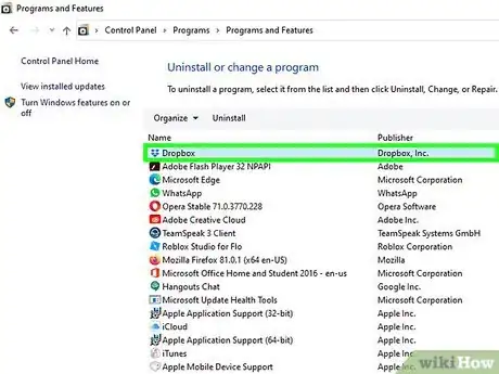 Image titled Uninstall Dropbox on Windows 10 Step 3