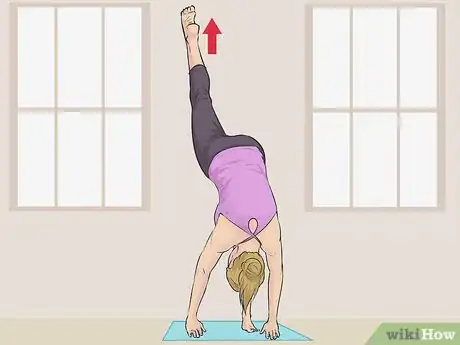 Image titled Do Standing Splits at the Wall in Yoga Step 13