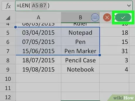 Image titled Count Characters in Excel on iPhone or iPad Step 9