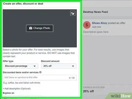 Image titled Create a Facebook Offer Step 4