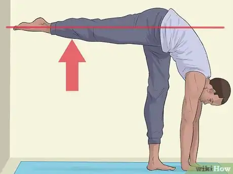 Image titled Do Standing Splits at the Wall in Yoga Step 10