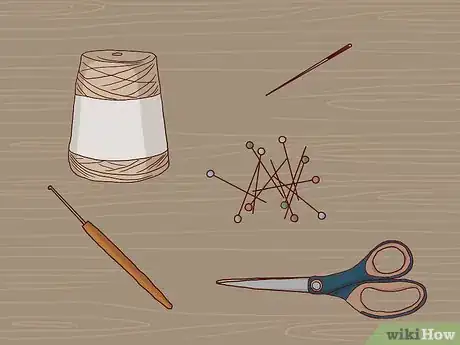 Image titled Crochet a Snowflake Step 1