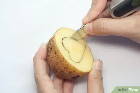 Image titled Make Children's Paint Stampers from Potatoes Step 4