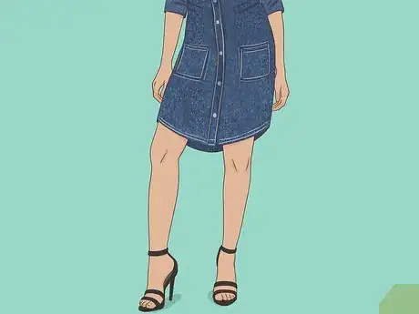 Image titled Style a Denim Dress for Fall Step 14