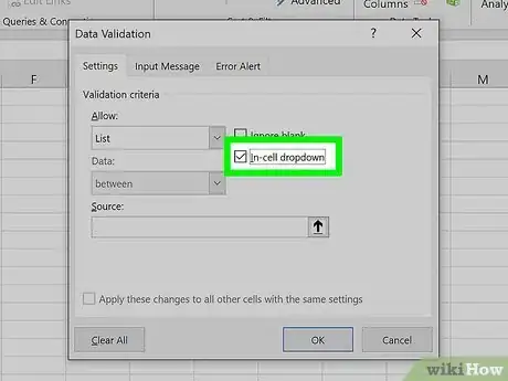 Image titled Create a Drop Down List in Excel Step 8