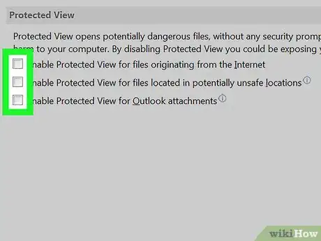 Image titled Disable Protected View in Excel on PC or Mac Step 7