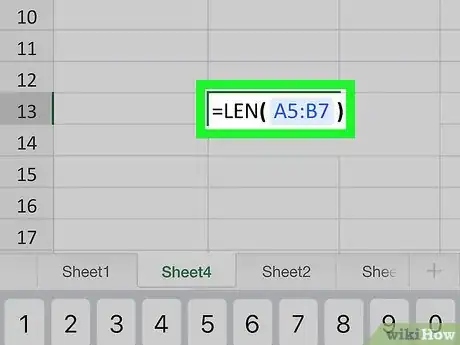 Image titled Count Characters in Excel on iPhone or iPad Step 8