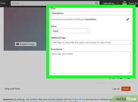 Image titled Upload a Song on Soundcloud on a PC or Mac Step 5