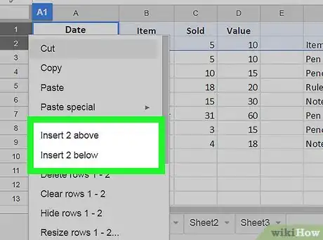 Image titled Insert Multiple Rows on Google Sheets on PC or Mac Step 6