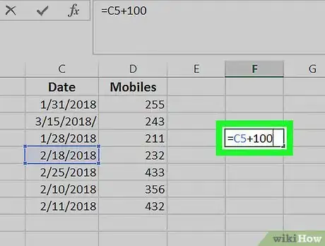 Image titled Add Days to a Date in Excel on PC or Mac Step 6