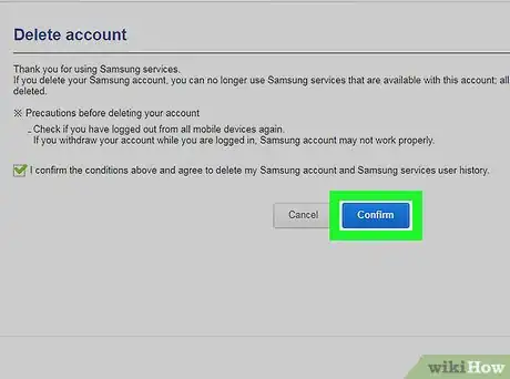 Image titled Delete a Samsung Account on PC or Mac Step 8