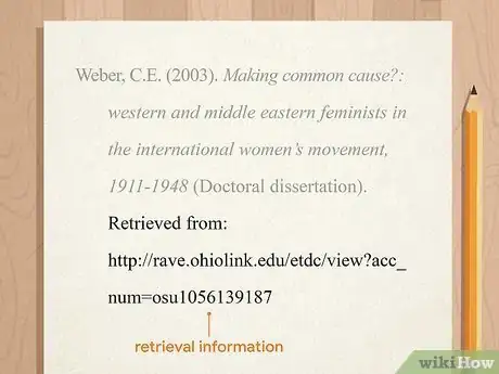 Image titled Cite a Dissertation in APA Step 5