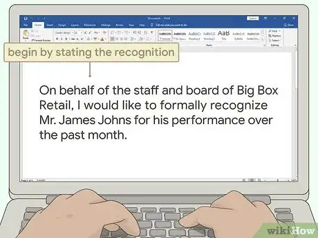 Image titled Write a Recognition Letter Step 2
