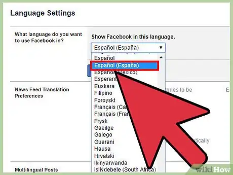 Image titled Change the Facebook Site's Viewing Language Step 19
