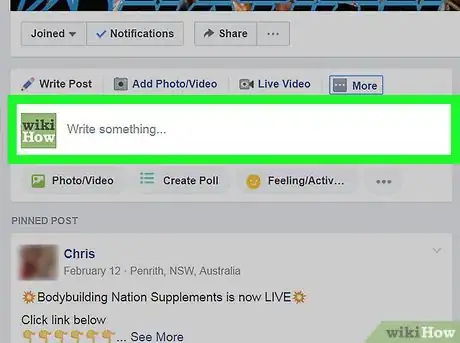 Image titled Post to a Facebook Group on PC or Mac Step 4