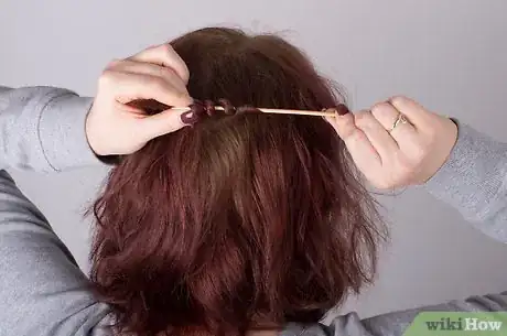 Image titled Curl Hair with Chopsticks Step 11