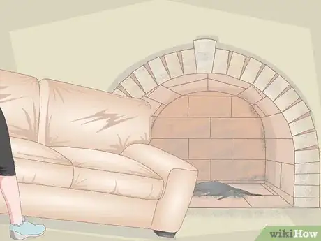 Image titled Paint a Brick Fireplace Step 1