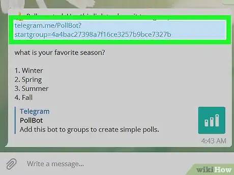 Image titled Create Poll on Telegram on PC or Mac Step 11