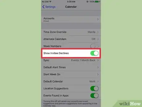 Image titled Show Invitee Declines on the iPhone Calendar Step 3