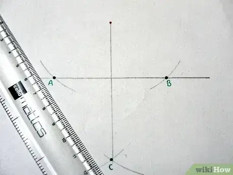 Image titled Construct a Perpendicular Line to a Given Line Through Point Outside the Line Step 8