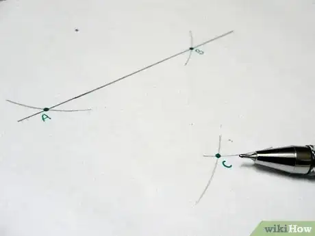 Image titled Construct a Perpendicular Line to a Given Line Through Point Outside the Line Step 7