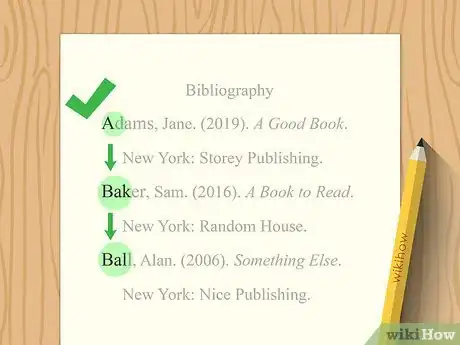 Image titled Alphabetize a Bibliography Step 1