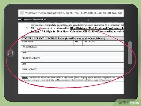 Image titled File a Complaint Against a Real Estate Agent in Ohio Step 6